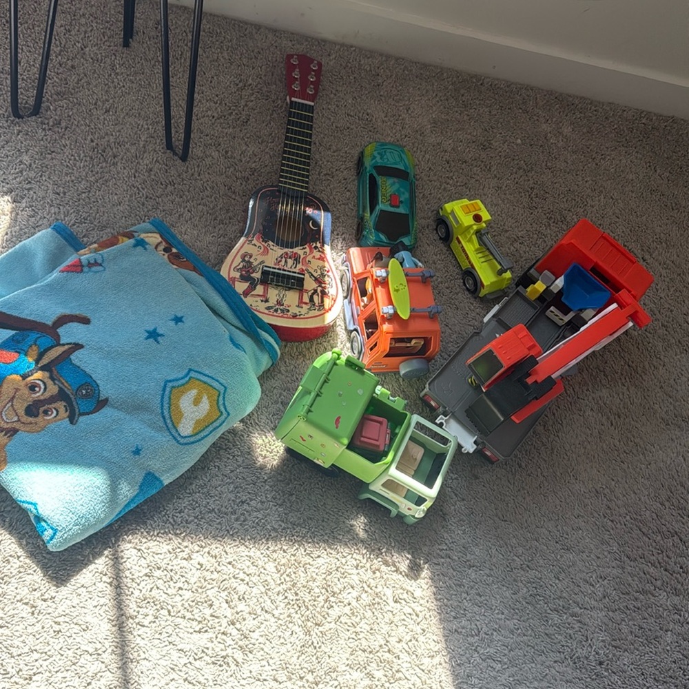 Box Of Toys & Blanket